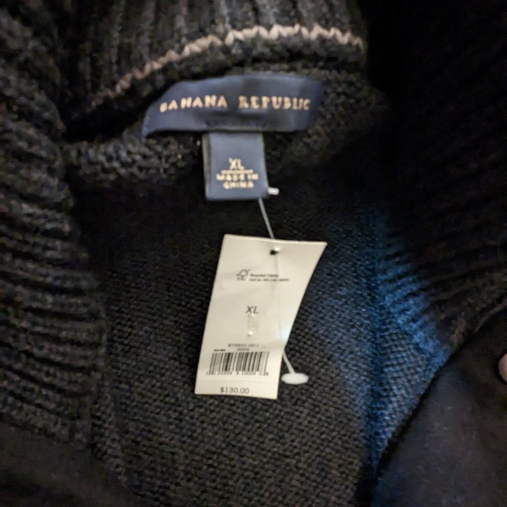 Banana Republic Men's XL Sweater Jacket with Pockets - Picture 3 of 4